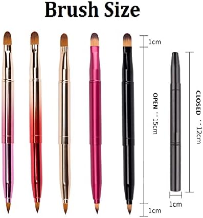 exquisite professional lip brush applicators retractable lipstick brushes lipstick gloss makeup brush tool for women and girls (two head gold) exquisite professional lip brush applicators retractable lipstick brushes lipstick gloss makeup brush tool for women and girls (two head gold)