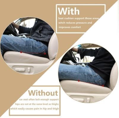 car seat cushion memory foam for driver comfort & back pain relief back support, pain relief for car travel, long trips (black) car seat cushion memory foam for driver comfort & back pain relief back support, pain relief for car travel, long trips (black)