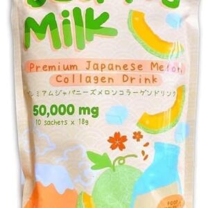 dear face beauty milk premium japanese melon collagen drink (18g x 10 sachets)
