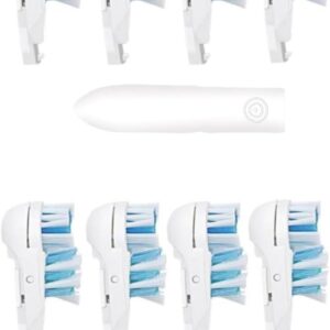 4/8/16 pcs electric toothbrush ora b replacement heads sensitive dual clean rotating sets fit for braun oral b cross action power 4732 3733 4734 (8)