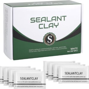 8pcs seal putty waterproof duct seal repair sealing clay, quick mending mud for drain connection, wall hole, air conditioning hole (8)