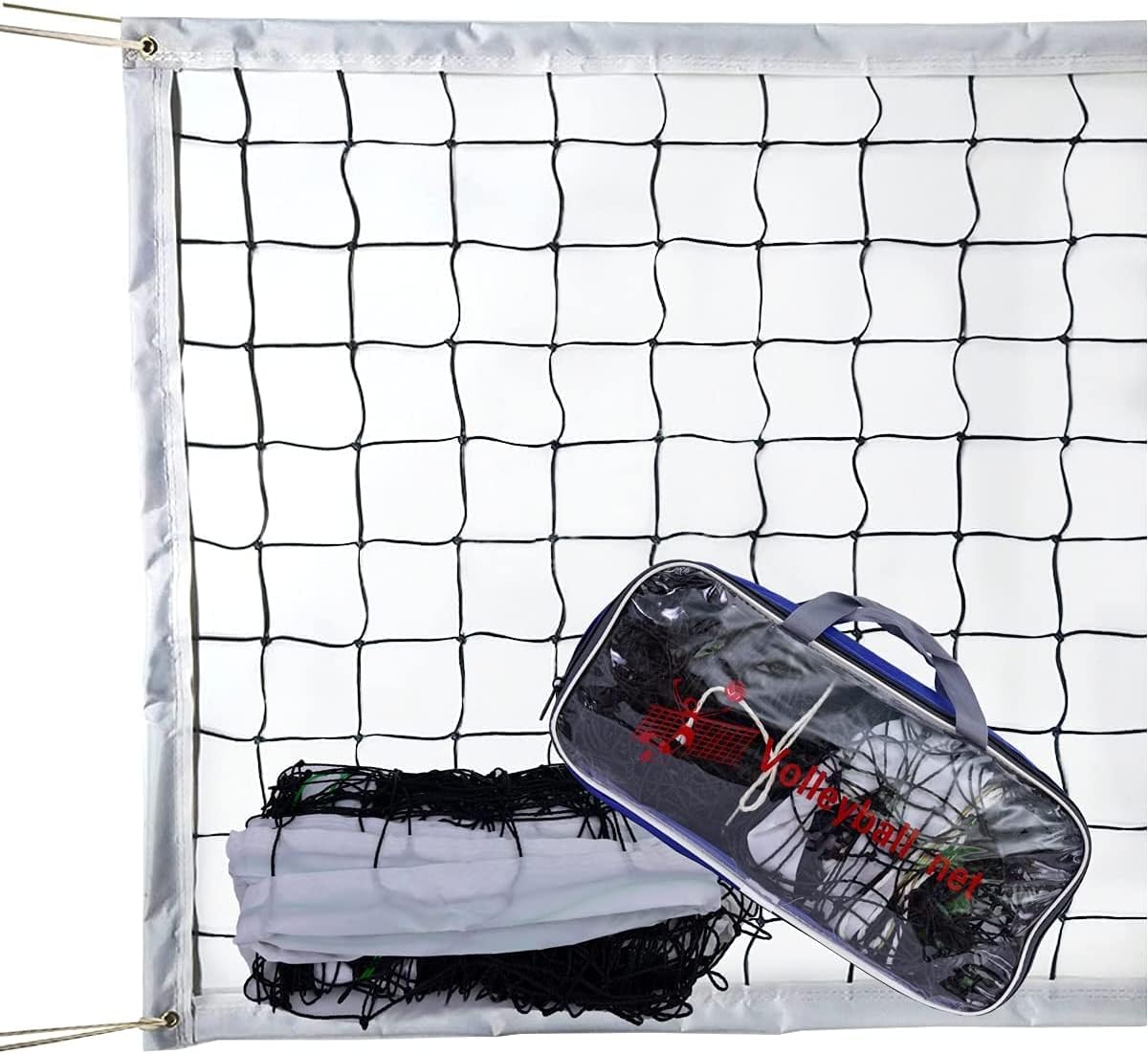 tournament volleyball net 9.5m x 1m outdoor with tear resistant border aircraft steel cable for backyard schoolyard beach, badminton pro volleyball net tournament volleyball net 9.5m x 1m outdoor with tear resistant border aircraft steel cable for backyard schoolyard beach, badminton pro volleyball net