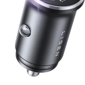 lisen car charger usb c super mini fast charging pd36w&qc3.0 18w dual port 12v socket outlet cigarette lighter adapter tpye c, car accessories for iphone 17 16 15 pro max plus galaxy s25 ipad pro