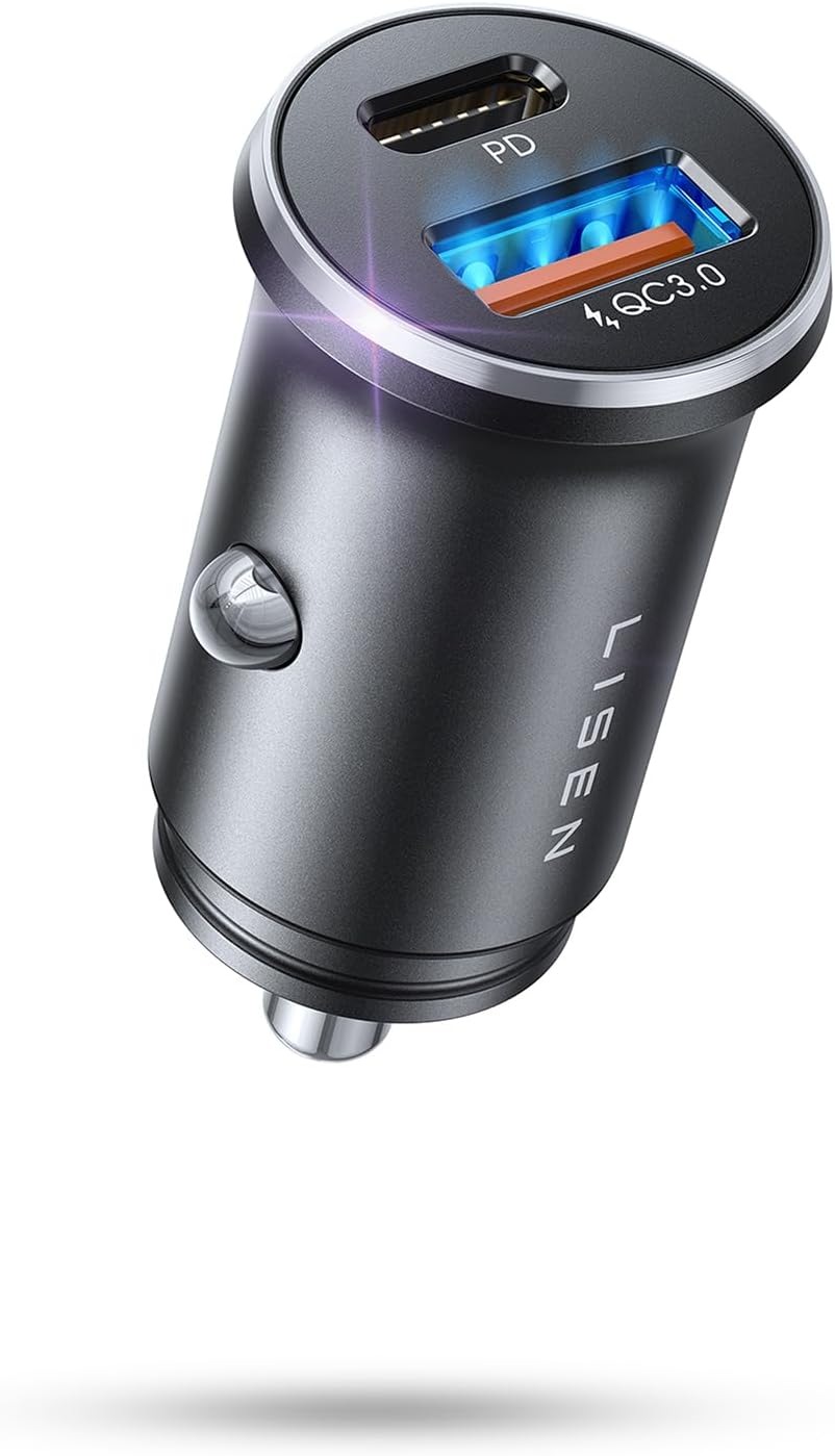 lisen car charger usb c super mini fast charging pd36w&qc3.0 18w dual port 12v socket outlet cigarette lighter adapter tpye c, car accessories for iphone 17 16 15 pro max plus galaxy s25 ipad pro lisen car charger usb c super mini fast charging pd36w&qc3.0 18w dual port 12v socket outlet cigarette lighter adapter tpye c, car accessories for iphone 17 16 15 pro max plus galaxy s25 ipad pro