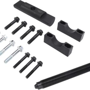 duty yoke puller tool set for trucks compatible with spicer & meritor, easy yoke bearing removal, 16 piece kit with storage box