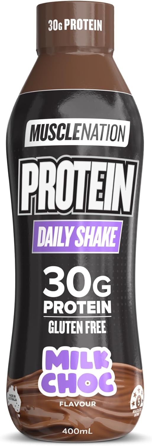 muscle nation 6 x ready to drink protein daily shake milk chocolate 400ml muscle nation 6 x ready to drink protein daily shake milk chocolate 400ml