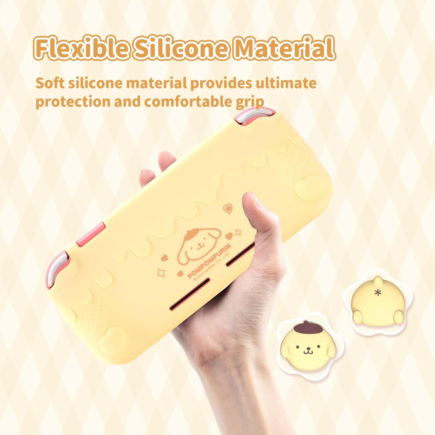 protective case for switch lite,anti scratch protective shell,soft silicone cover case for switch lite 2019 with 2 thumb grip caps (yellow) protective case for switch lite,anti scratch protective shell,soft silicone cover case for switch lite 2019 with 2 thumb grip caps (yellow)