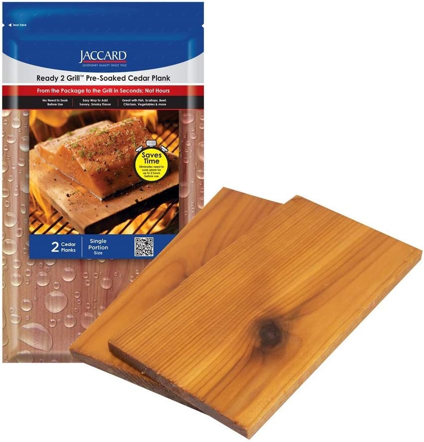 jaccard 201406 ready 2 grill pre soaked cedar plank, small, (2 planks), grilling accessories – wood plank serving board jaccard 201406 ready 2 grill pre soaked cedar plank, small, (2 planks), grilling accessories – wood plank serving board