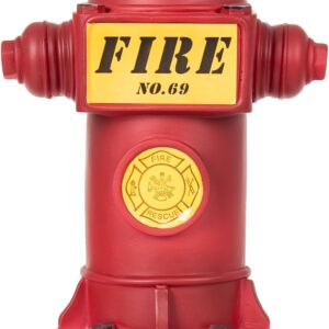 resin retro fire hydrant dog pee post, red, 9.4" h x 4.3" w, indoor/outdoor, potty training aid