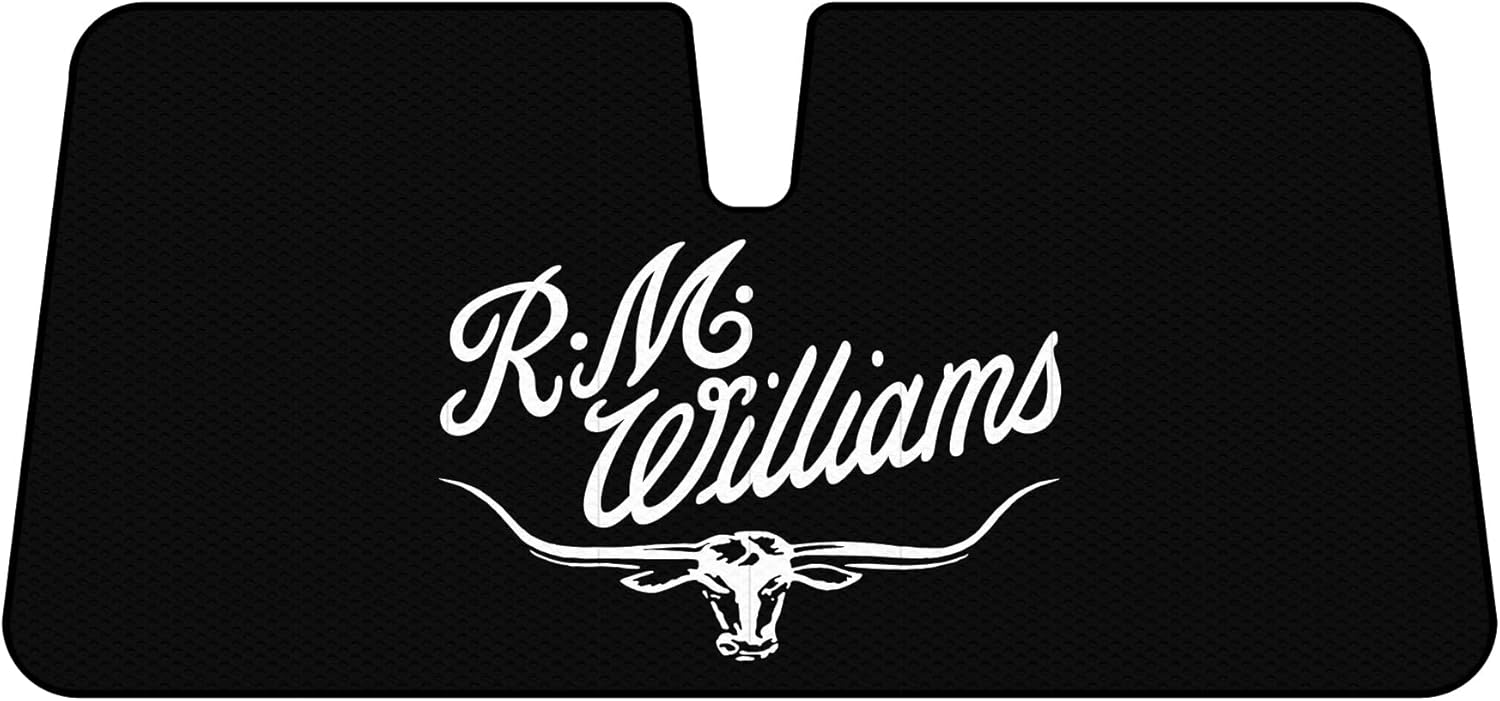 r.m.williams rmw traditional logo car sun shade windshield windscreen visor front window r.m.williams rmw traditional logo car sun shade windshield windscreen visor front window