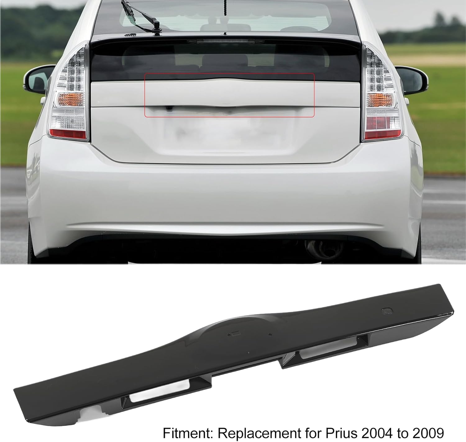rear exterior tailgate liftgate handle garnish for prius 2004 to 2009, rear tailgate liftgate handle trim replacement, rear tailgate trunk door cover grille (black) rear exterior tailgate liftgate handle garnish for prius 2004 to 2009, rear tailgate liftgate handle trim replacement, rear tailgate trunk door cover grille (black)