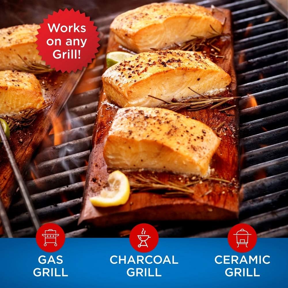 jaccard 201406 ready 2 grill pre soaked cedar plank, small, (2 planks), grilling accessories – wood plank serving board jaccard 201406 ready 2 grill pre soaked cedar plank, small, (2 planks), grilling accessories – wood plank serving board