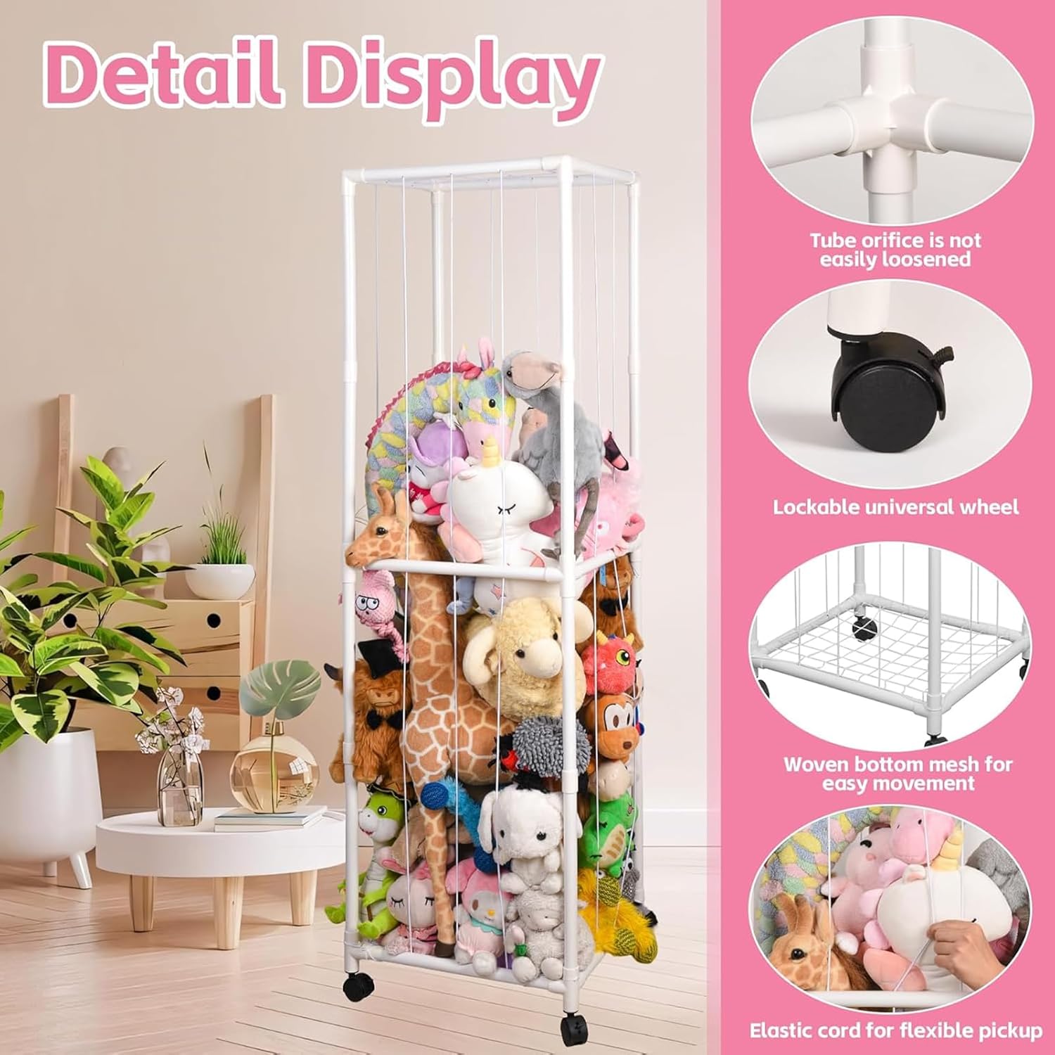 large stuffed toy storage for kids pushable plush toy storage with universal wheels space save pvc soft toys standing display organizer for playroom bedroom nursery large stuffed toy storage for kids pushable plush toy storage with universal wheels space save pvc soft toys standing display organizer for playroom bedroom nursery