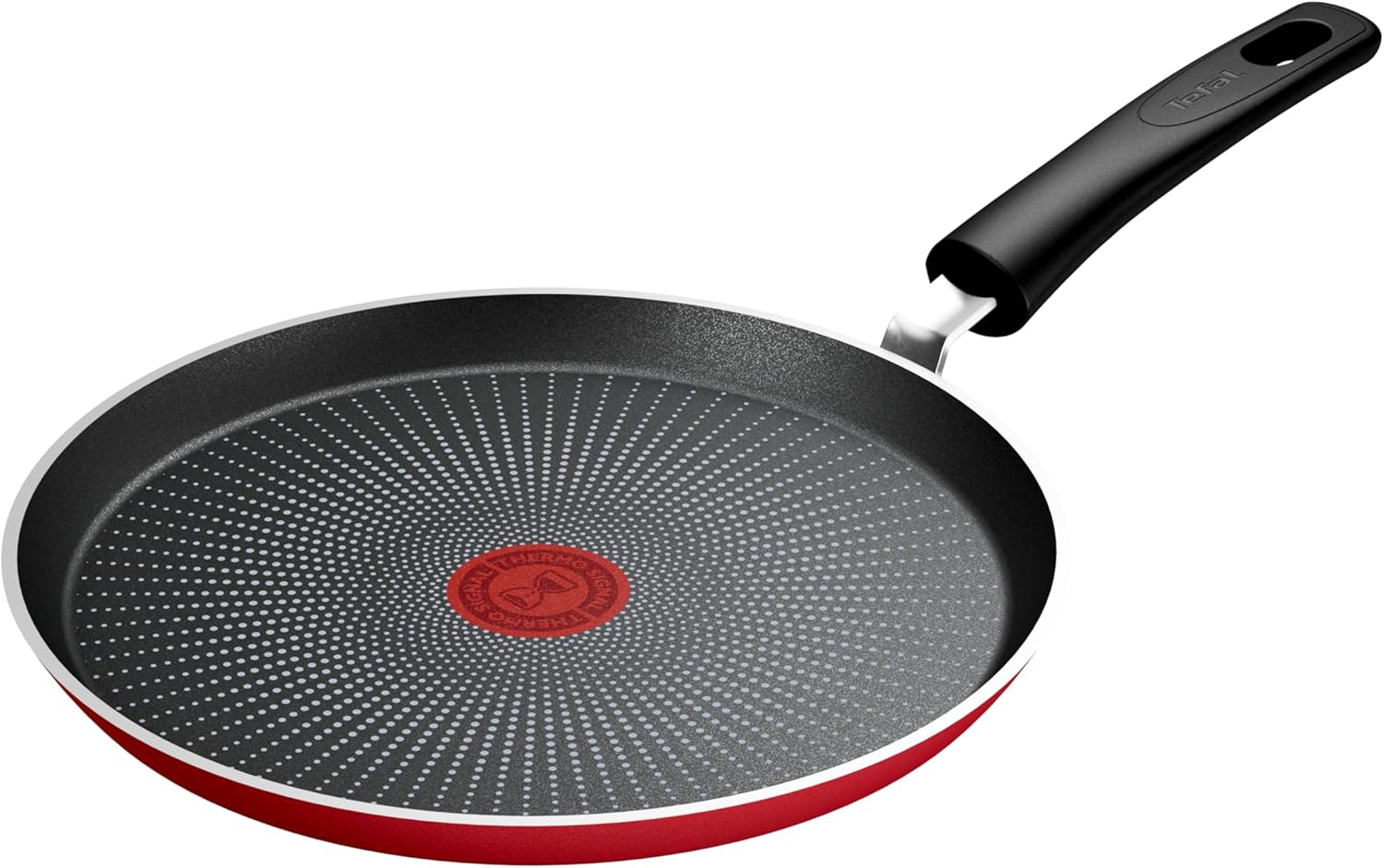 tefal daily expert red non stick pancake pan, 25cm, c2893802, fixed handle aluminium, titanium non stick coating, thermo signal technology for easier cooking, suitable for all cooktops, oven safe tefal daily expert red non stick pancake pan, 25cm, c2893802, fixed handle aluminium, titanium non stick coating, thermo signal technology for easier cooking, suitable for all cooktops, oven safe