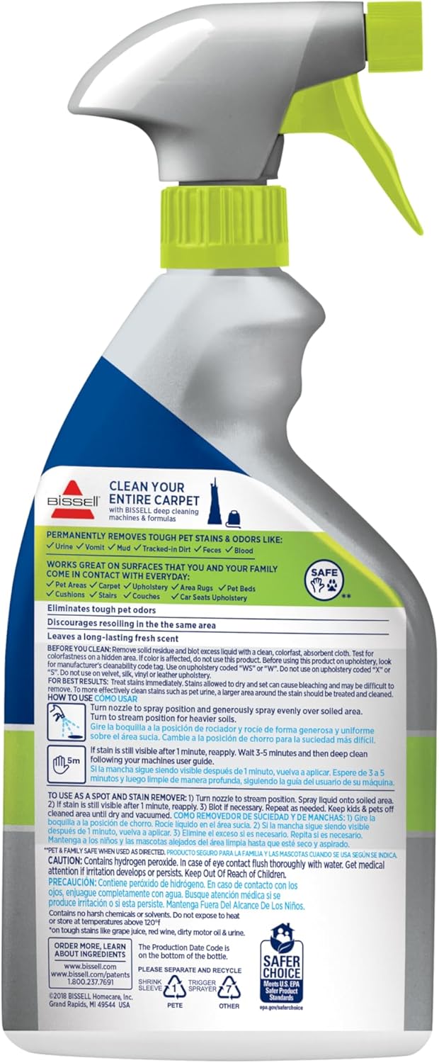 bissell pet pro oxy stain destroyer trigger pretreat spray (650ml) bissell pet pro oxy stain destroyer trigger pretreat spray (650ml)