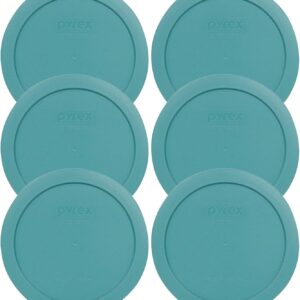 pyrex blue 4 cup round plastic cover 6 pack