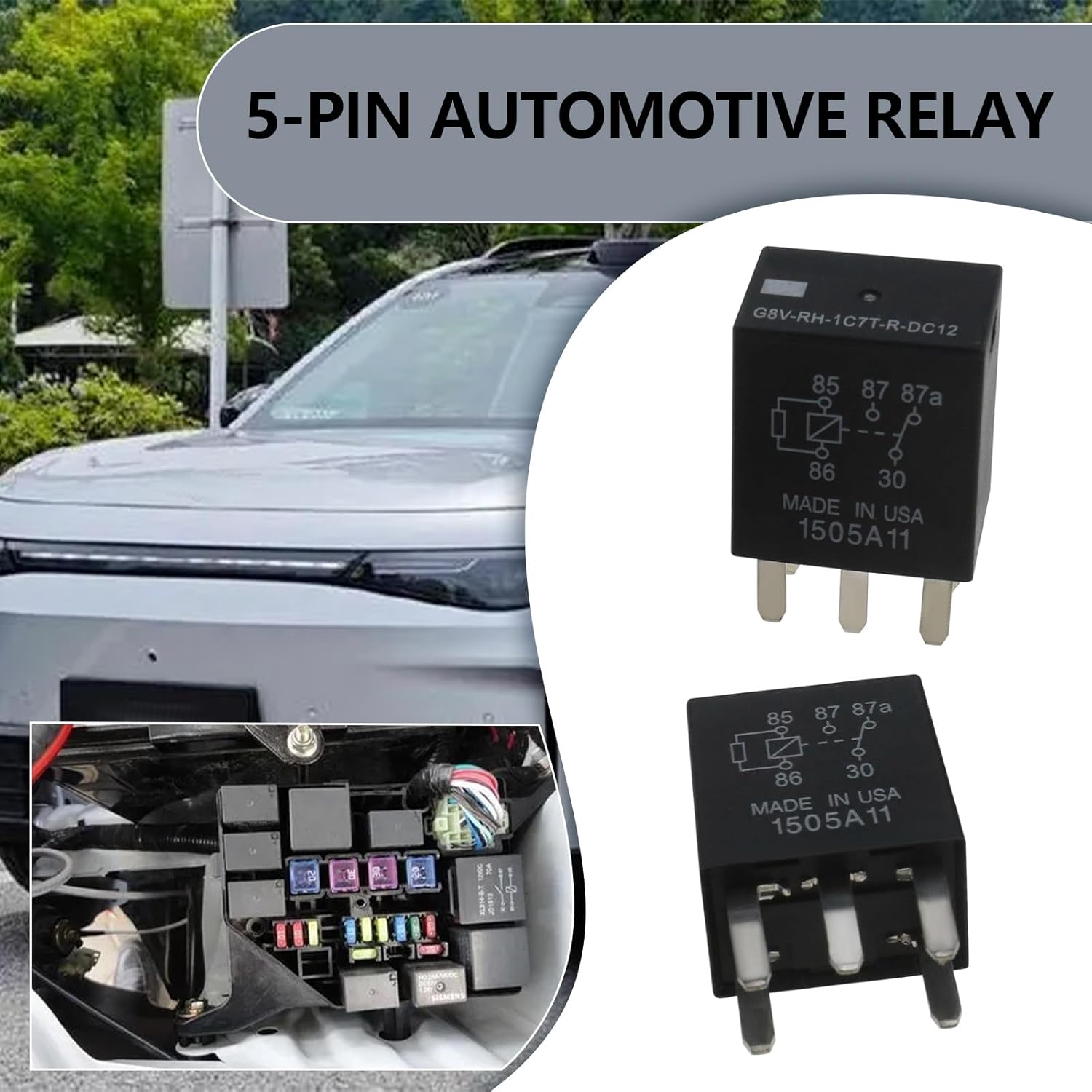2pcs 5 pin automotive relay replacement g8v rh 1c7t r dc12v spdt car relay switch auto relay contactor for automobiles ships motorboats 2pcs 5 pin automotive relay replacement g8v rh 1c7t r dc12v spdt car relay switch auto relay contactor for automobiles ships motorboats