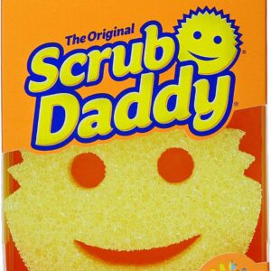 the original scrub daddy multipurpose cleaning sponge soft in warm water, firm in cold water for tough cleaning scratch free, odour resistant, ergonomic