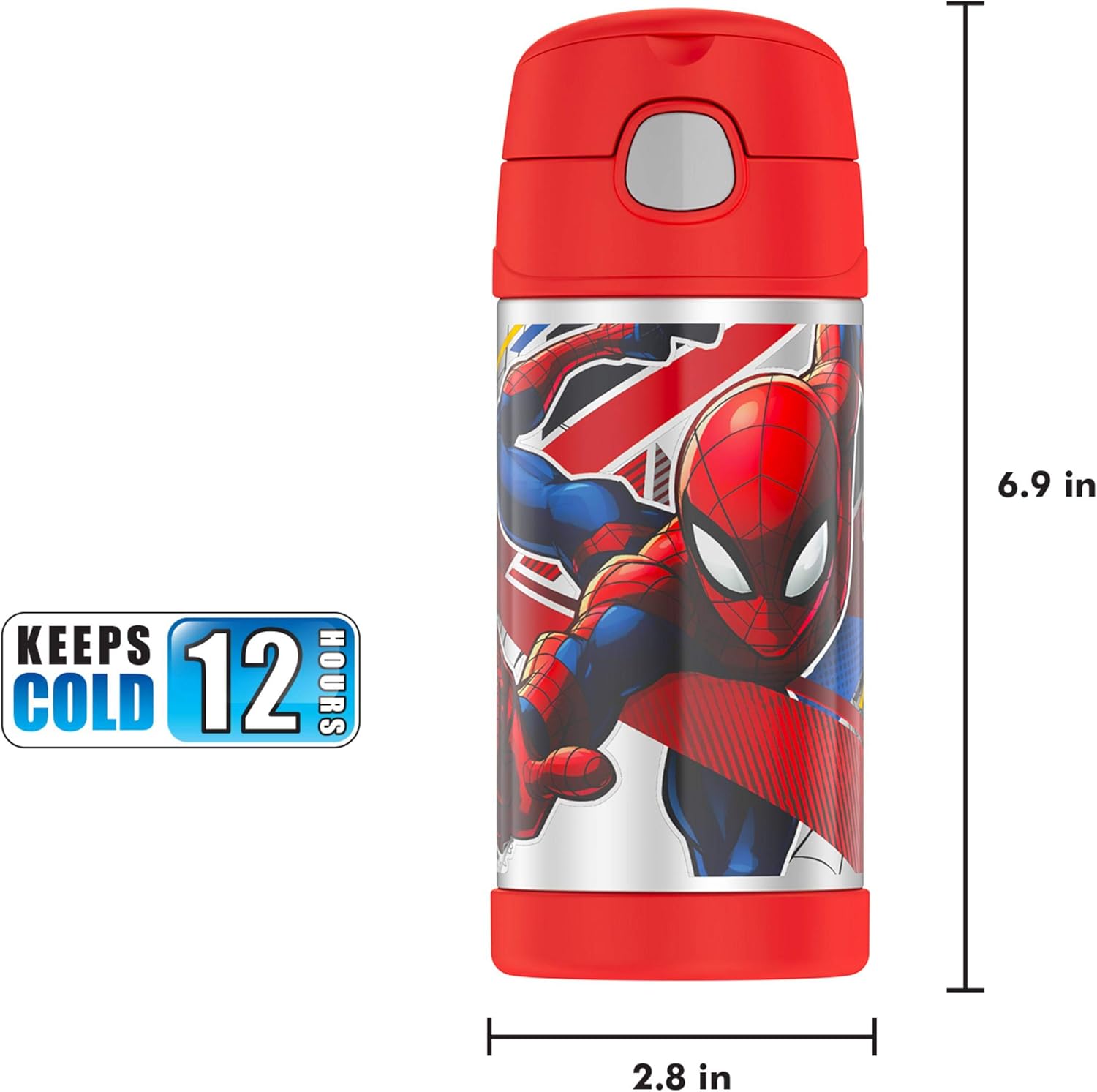 thermos funtainer vacuum insulated drink bottle, spiderman, f40120sp6aus thermos funtainer vacuum insulated drink bottle, spiderman, f40120sp6aus