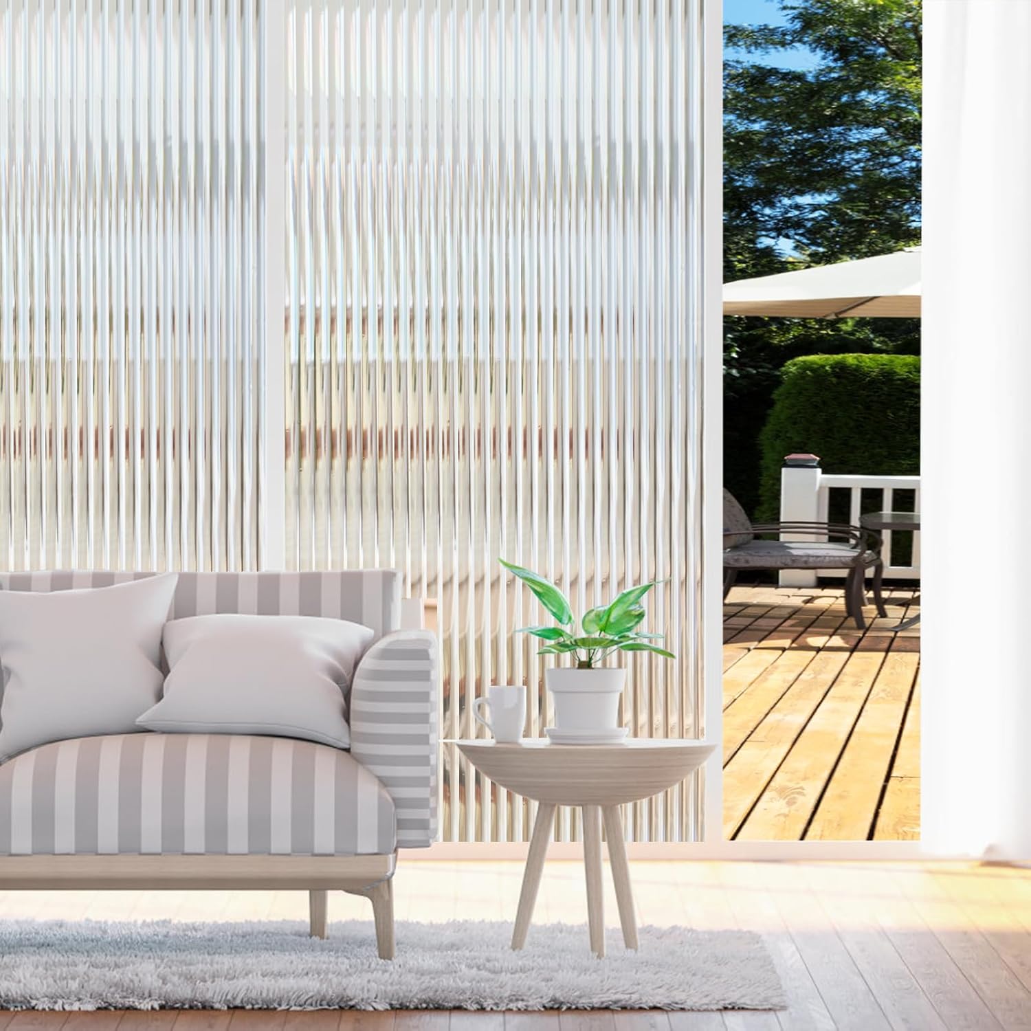 beautyhero window privacy film, 3d reeded glass stained effect, frosted stickers for bathroom, adhesive decorative uv blocking, 35.4x78.7 in beautyhero window privacy film, 3d reeded glass stained effect, frosted stickers for bathroom, adhesive decorative uv blocking, 35.4x78.7 in