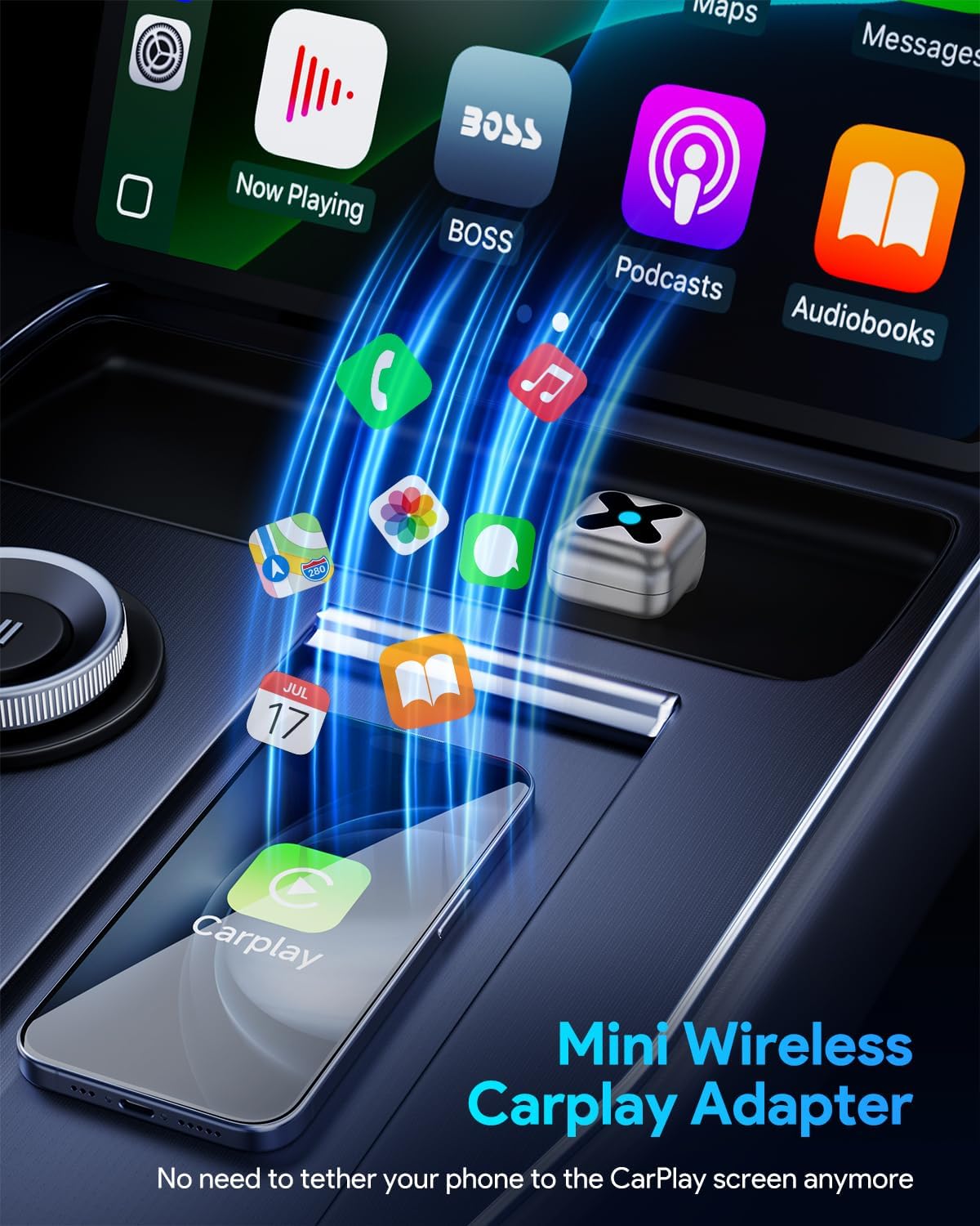 fahren 2 in 1 wireless carplay adapter, convert wired to wireless mini car play & android auto adapter, 5.8ghz wi fi plug & play stable control no delay for iphone 10 android 11 fahren 2 in 1 wireless carplay adapter, convert wired to wireless mini car play & android auto adapter, 5.8ghz wi fi plug & play stable control no delay for iphone 10 android 11