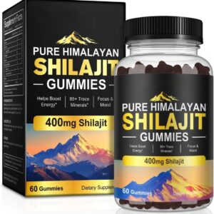 himalayan shilajit gummies – plant based mineral complex with naturally occurring trace elements – vegan, non gmo – 60 gummies