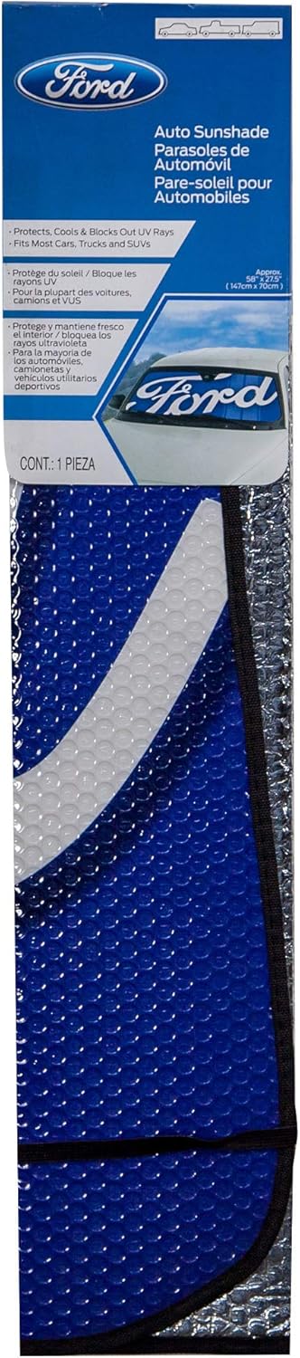 plasticolor 003704r01 ford blue script windshield sunshade plasticolor 003704r01 ford blue script windshield sunshade