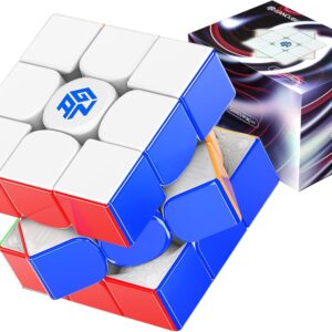 cubershop gan 15 maglev uv coated, 2024 new gans premium gan 15 m flagship 3x3 maglev magnetic speed cube, stable & fast 56mm magic cube puzzle (gan15 maglev uv, glossy surface+primary internal)