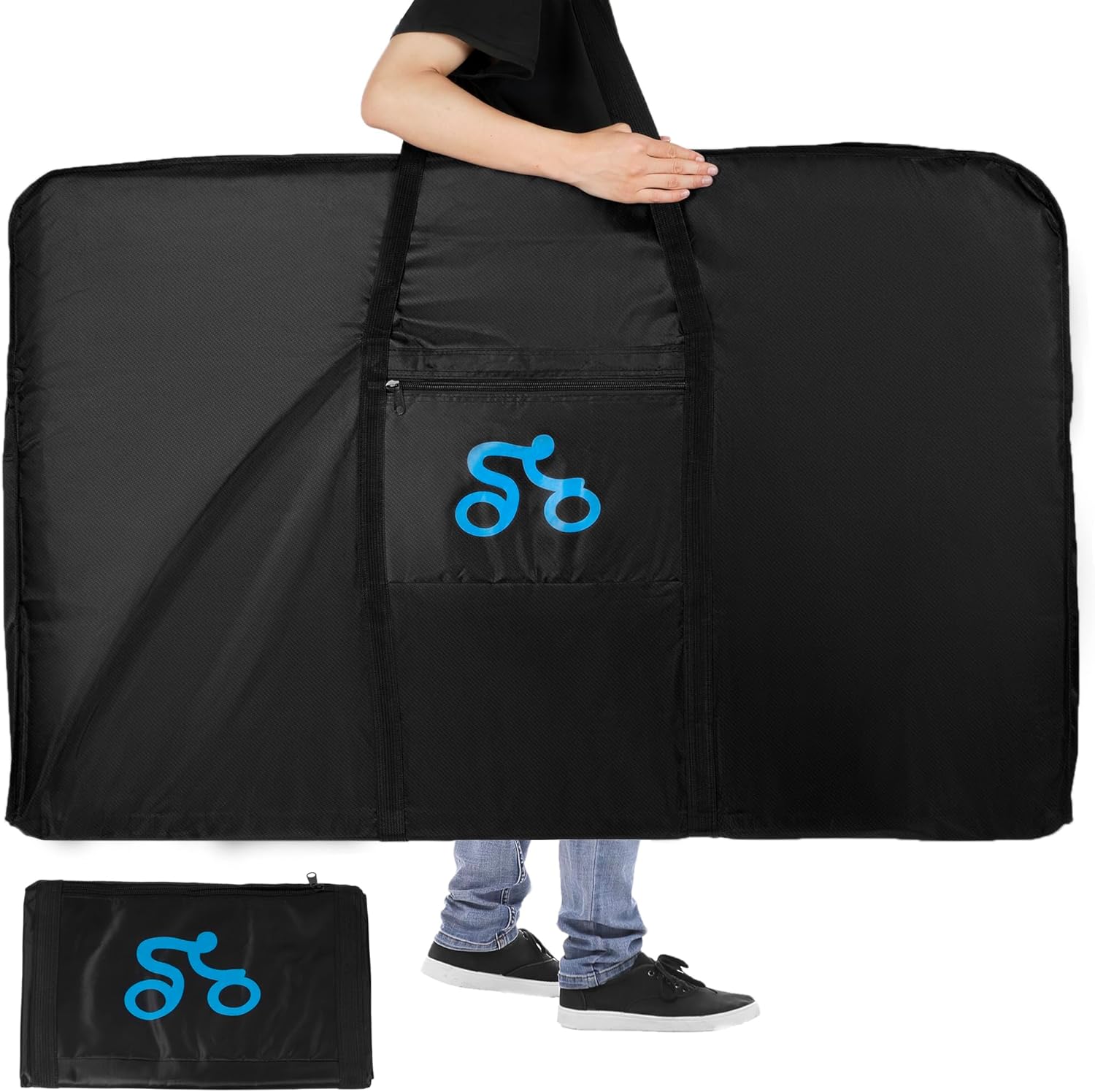 aiwfl folding bike travel bag waterproof bicycle travel carrying case outdoor bike transport bag for air, train travel bicycle storage bag for 26 29 inch bike aiwfl folding bike travel bag waterproof bicycle travel carrying case outdoor bike transport bag for air, train travel bicycle storage bag for 26 29 inch bike