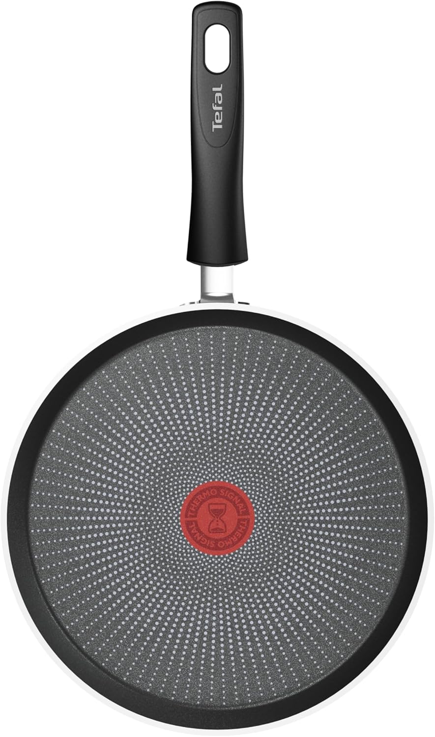 tefal daily expert red non stick pancake pan, 25cm, c2893802, fixed handle aluminium, titanium non stick coating, thermo signal technology for easier cooking, suitable for all cooktops, oven safe tefal daily expert red non stick pancake pan, 25cm, c2893802, fixed handle aluminium, titanium non stick coating, thermo signal technology for easier cooking, suitable for all cooktops, oven safe