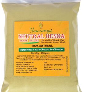 yauvanya 100% pure cassia(neutral henna) powder 3x100 gms for blonde/golden hair