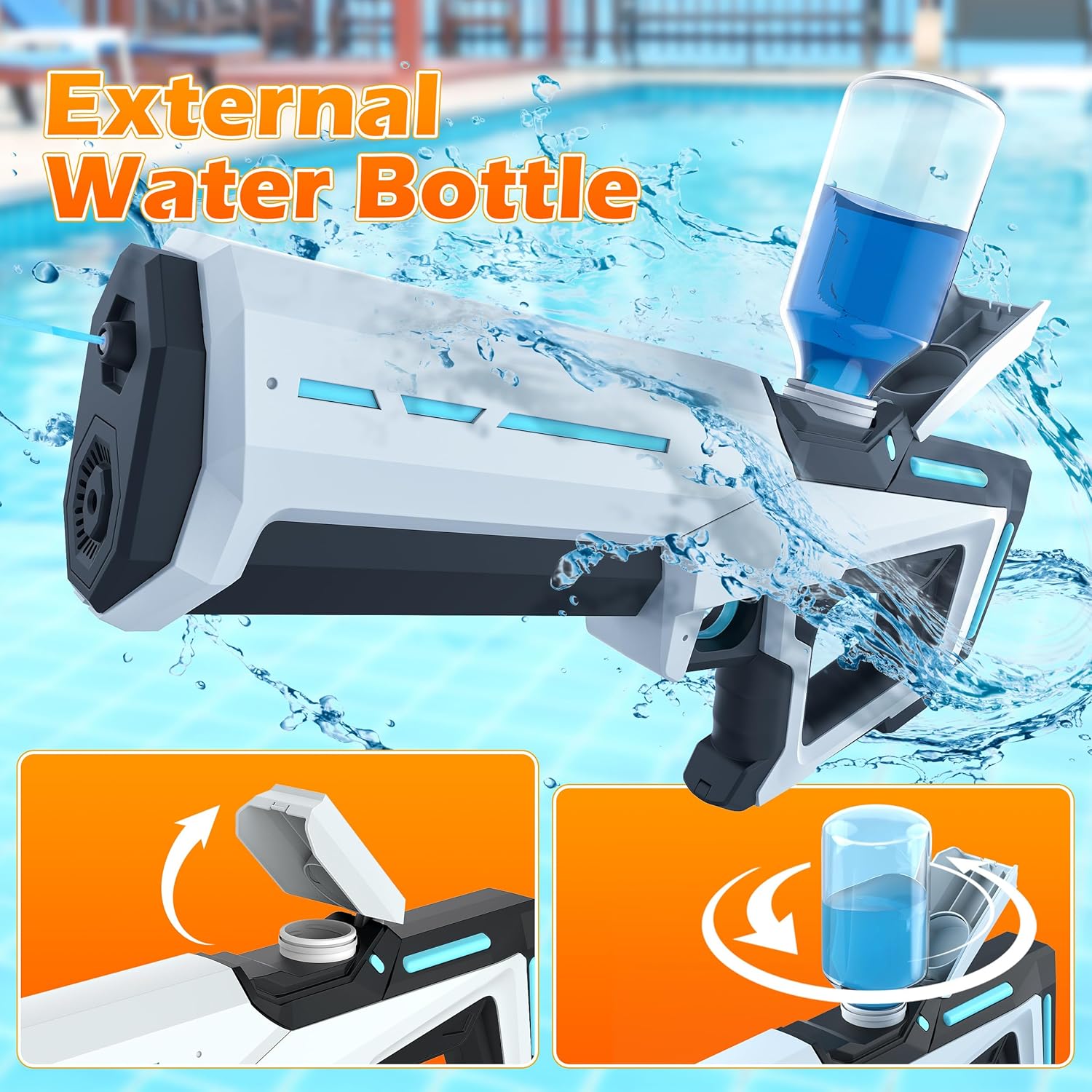 skirfy electric water guns for adults kids, high powered water gun with waterproof design & 25 32ft shooting range, battery powered water gun, pool beach outdoor party toys for kids ages 8 12 skirfy electric water guns for adults kids, high powered water gun with waterproof design & 25 32ft shooting range, battery powered water gun, pool beach outdoor party toys for kids ages 8 12