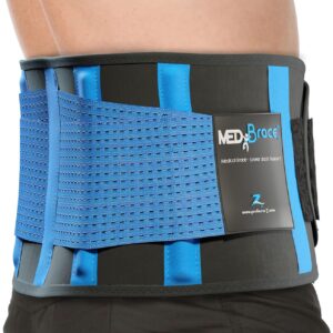 back support brace, lower lumbar belt medibrace (medical grade) pain & discomfort relief from sciatica, backache, slipped disc, hernia, spinal stenosis, spine injury prevention | posture corset