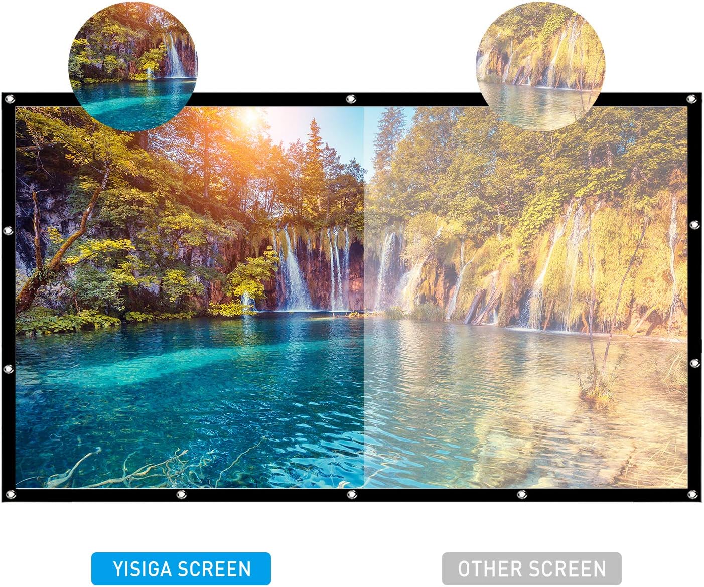 120 inches projector screen,16:9 hd 4k foldable anti crease portable projector movies screen for home theater outdoor indoor support double sided projection (120inch) 120 inches projector screen,16:9 hd 4k foldable anti crease portable projector movies screen for home theater outdoor indoor support double sided projection (120inch)