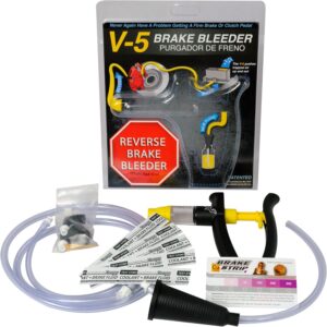 phoenix systems 2104 brk v 5 reverse brake and clutch bleeder (includes 5 pack of brake fluid + coolant test strips), one person, fits all makes and models