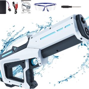 skirfy electric water guns for adults kids, high powered water gun with waterproof design & 25 32ft shooting range, battery powered water gun, pool beach outdoor party toys for kids ages 8 12