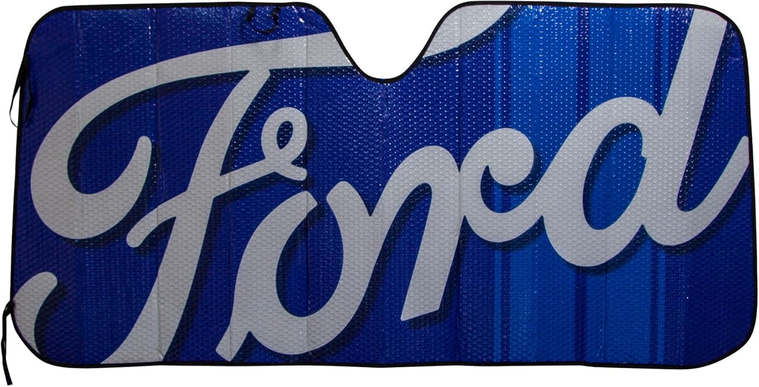 plasticolor 003704r01 ford blue script windshield sunshade plasticolor 003704r01 ford blue script windshield sunshade