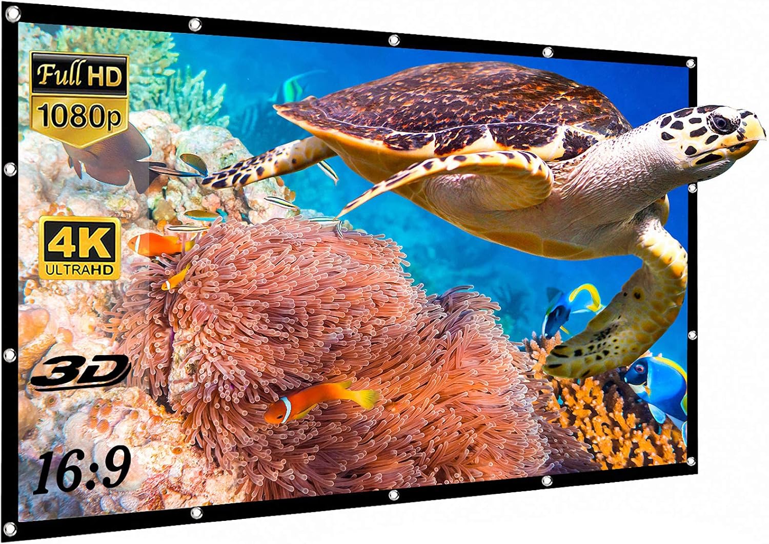 120 inches projector screen,16:9 hd 4k foldable anti crease portable projector movies screen for home theater outdoor indoor support double sided projection (120inch) 120 inches projector screen,16:9 hd 4k foldable anti crease portable projector movies screen for home theater outdoor indoor support double sided projection (120inch)