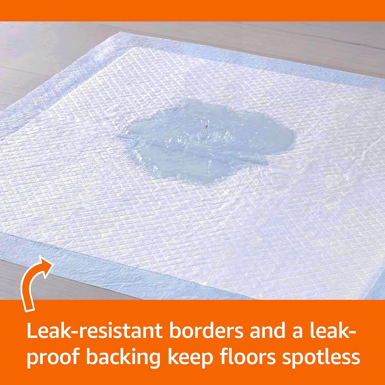 amazon basics dog and puppy pee pads with leak proof quick dry design for potty training, standard absorbency, regular size, 56 x 56 cm pack of 100 amazon basics dog and puppy pee pads with leak proof quick dry design for potty training, standard absorbency, regular size, 56 x 56 cm pack of 100