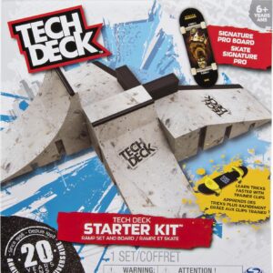tech deck starter kit ramp set with exclusive board and trainer clips