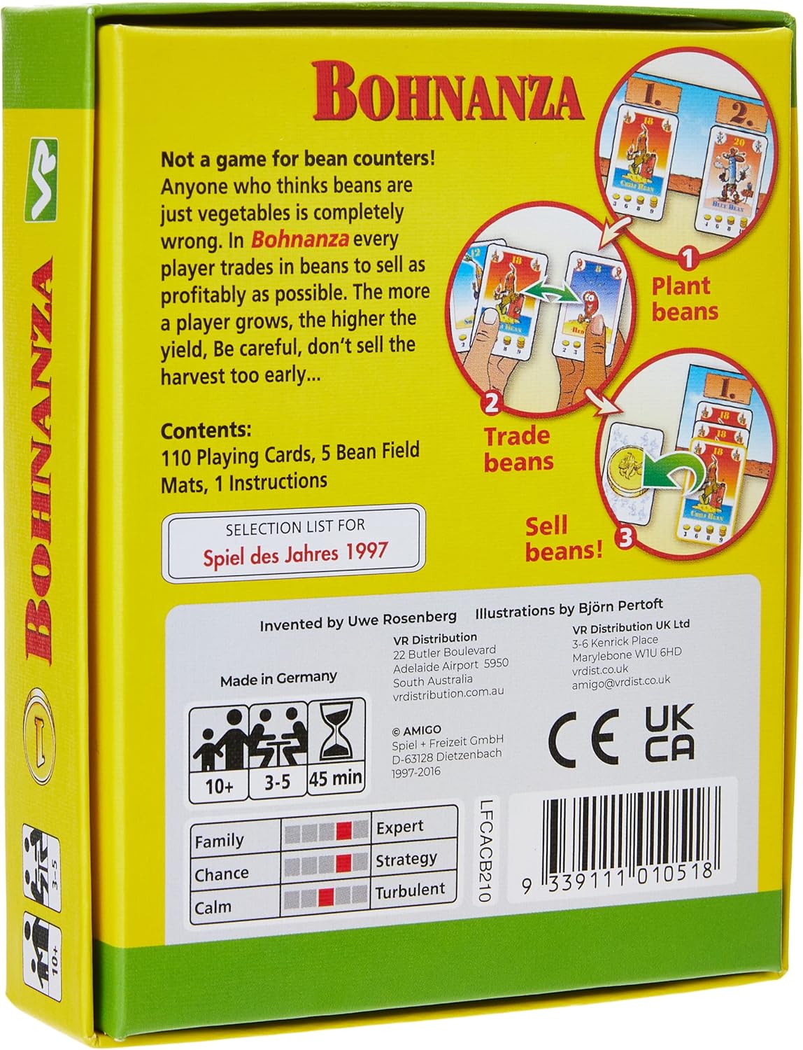 bohnanza original refreshed card game bohnanza original refreshed card game