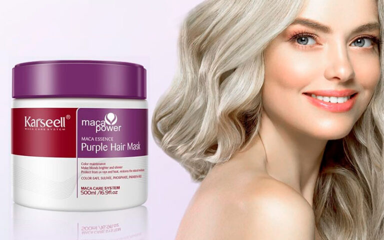 karseell purple hair mask professional neutralizes brass & yellow tones for blonde silver gray highlighted hair conditioning with argan oil and collagen