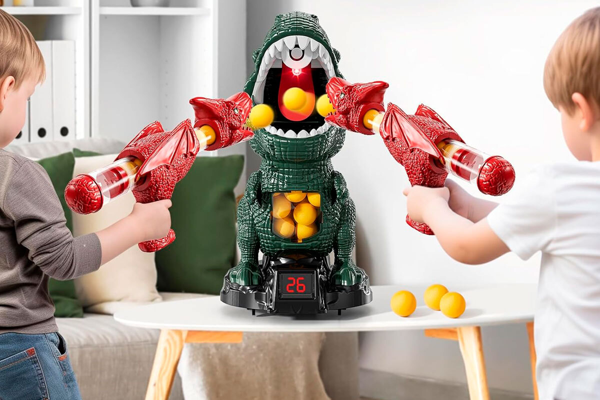 mskoler movable dinosaur shooting toys for kids 3 4 5 6 7+ years (photo b)