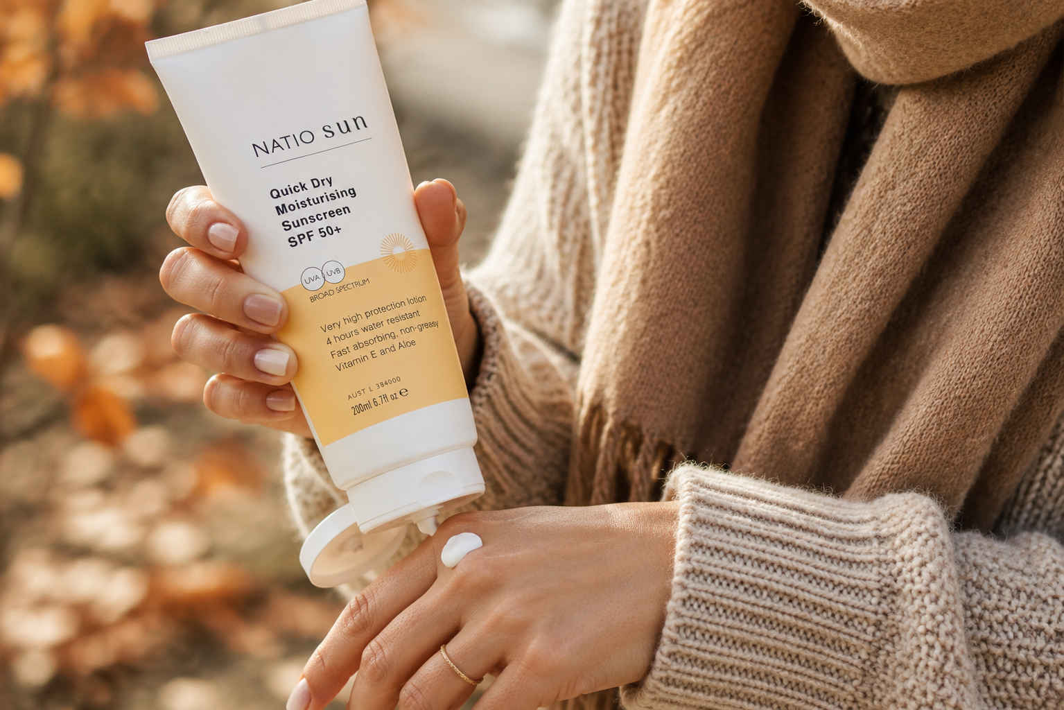 Moisturise & Protect with Natio Sunscreens Your daily shield against UV rays ๐ โ fast-absorbing, non-greasy, and enriched with Aloe Vera for ultimate hydration.