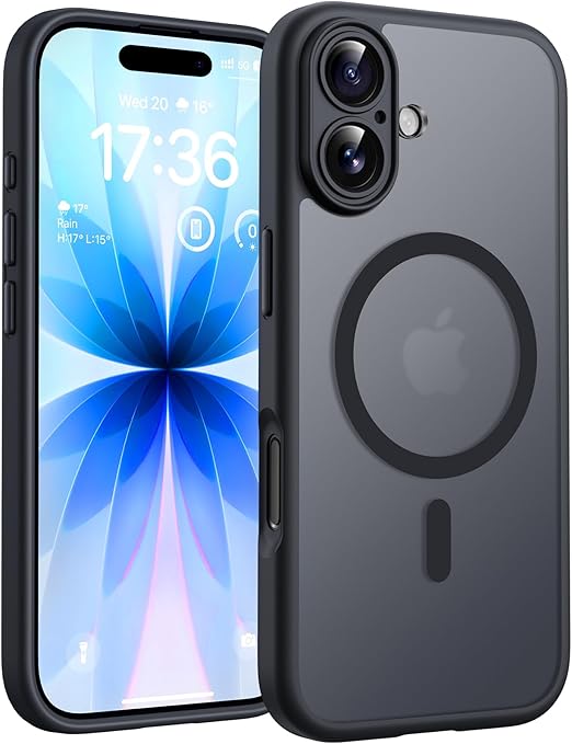 9 Must-Have Mobile Accessories Worth Buying TOCOL for iPhone 17 Case, Full Camera Protection, Built-in Magnetic Ring, Compatible with Magsafe, Drop Protection, Translucent Matte Phone Case for iPhone 17 6.3 inch (Black)