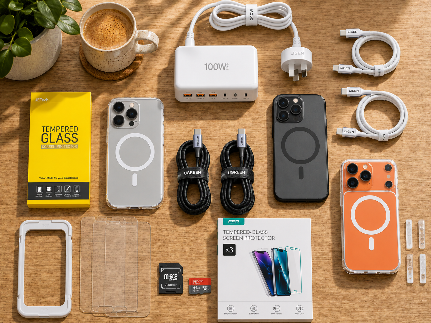 9 Must-Have Mobile Accessories Worth Buying Collection of popular mobile gadget accessories arranged on a modern desk in a bright Australian home office.